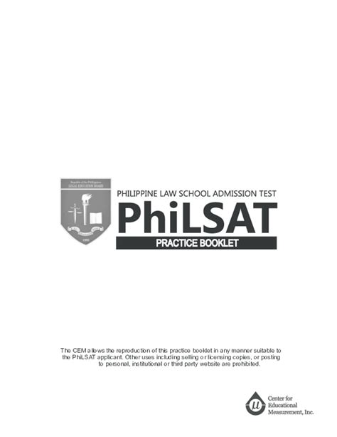 PhiLSAT Practice Booklet .